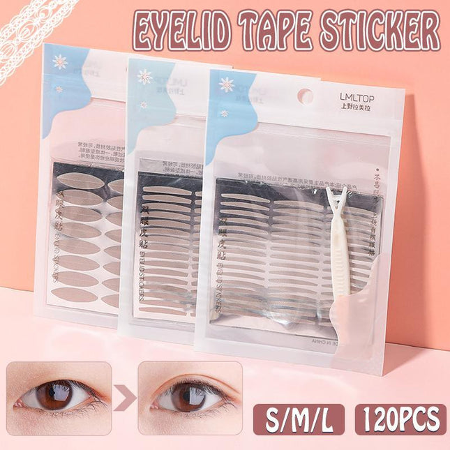 Eyelid Tape Stickers 120Pcs Natural Invisible- Adhesive Eye Lift Strips Tool - Aimall