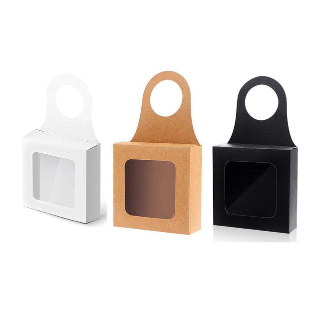 50PCS Window Hook Gift Boxes Kraft Paper Packaging Party Favors Display