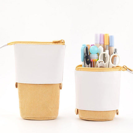 Stretchable Canvas Pencil Case Cute Korean Style Variable Pull-down Pen Holder