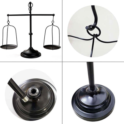 Black iron balance Scale candlestick decorative candle wedding Home Decor Gifts