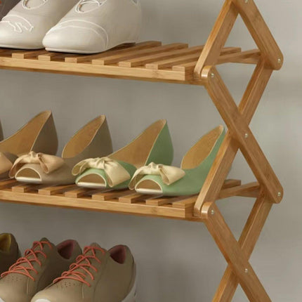 6 Tier Folding Shoe Rack Home Shoe Storage Organizer Space Saving for Shoes