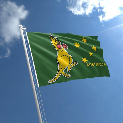 Boxing Kangaroo Flag 3x5 ft Australian National Symbol 90x150 cm Banner - Aimall