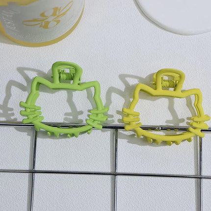 6pcs Metal Hollow Cat Ear Hair Clips Half Updo Plate Headdress Hair Accessories