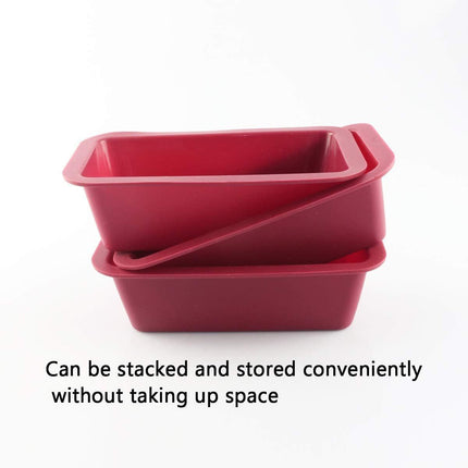 4PCS Silicone Bread Loaf Mold Rectangular Cake Baking Tray Nonstick DIY Bakeware