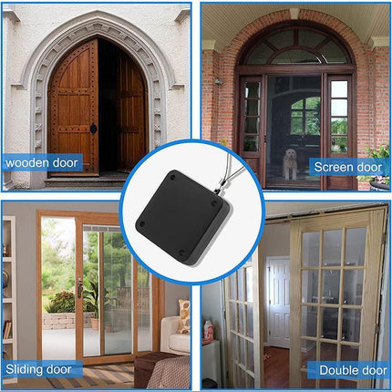 2x Punch-free Automatic Door Closer Sensor Auto for Home Kitchen Door Security - Aimall