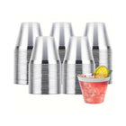 100pcs 9OZ Hot Gold Silver Plastic Wine Cup Western Food Cup Ice Cream