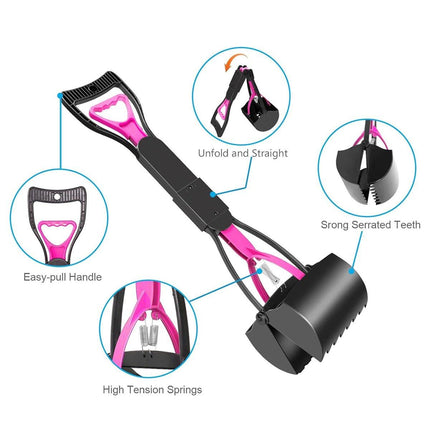 Long Handle Pet Waste Picker Durable Dog Poop Picker Easy Use Waste Removal Tool