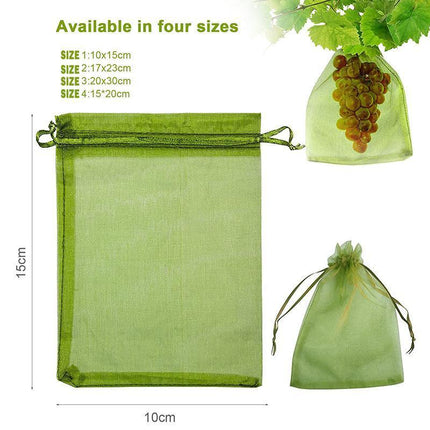 50/100x Fruit Net Bags Agriculture Garden Vegetable Protection Mesh Insect Proof - Aimall