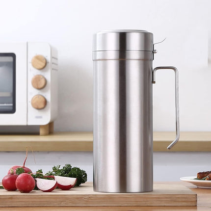 1000ml Stainless Steel Oil Dispenser Bottle Leakproof Container for Kitchen Use