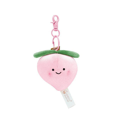 Smile Fruit Vegetable Plush Toys Doll Pendant Keychain Key Ring Bag Decor Kids - Aimall