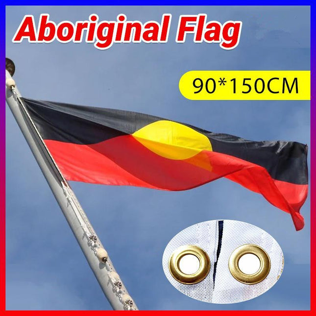 90*150CM Aboriginal Flag Australia Day Flag 90x150cm Indigenous Flag - Aimall