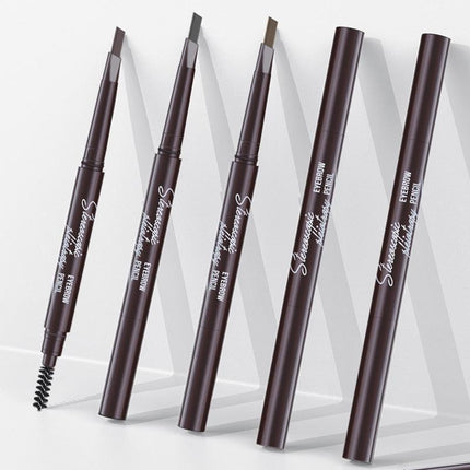 Eyebrow Pencil Dual-Ended Waterproof Retractable Slant Eye Makeup Cosmetic Tool - Aimall