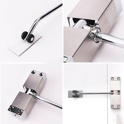Simple Household Door Closer with Buffer Spring Easy Rebound Closing Device