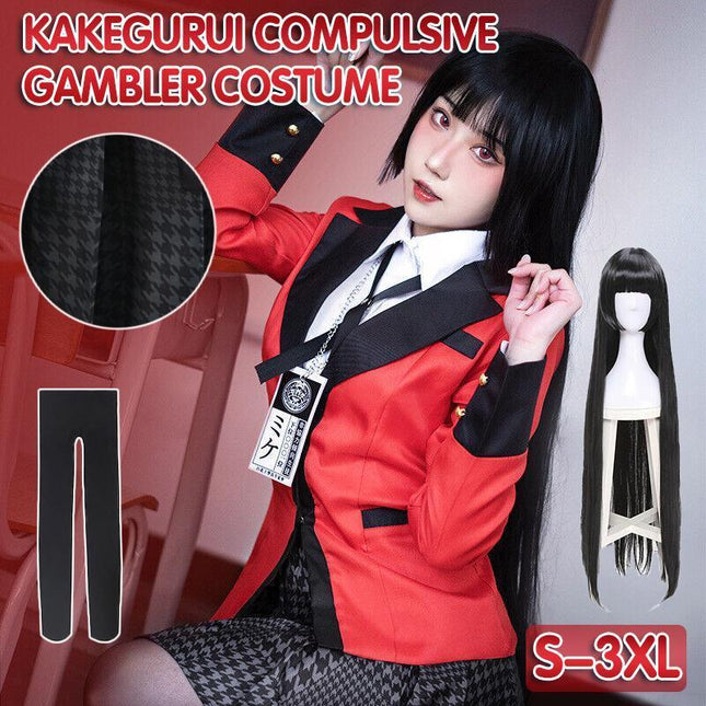 Kakegurui Compulsive Gambler Yumeko Jabami Cosplay Costume High School Uniform AU - Aimall