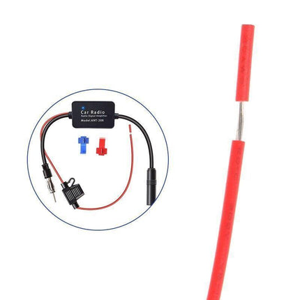 Car Hidden Aerial Radio Antenna Signal Booster Amplifier Strengthen 25db 12V AU - Aimall