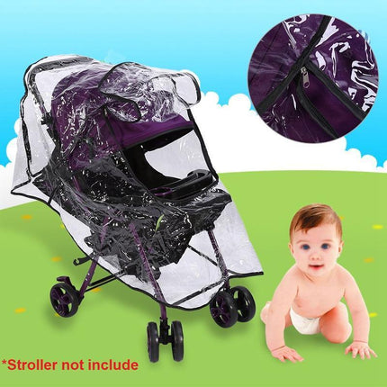 New Universal Rain Cover for Pushchair Stroller Baby Buggy Weather Shield Pram - Aimall