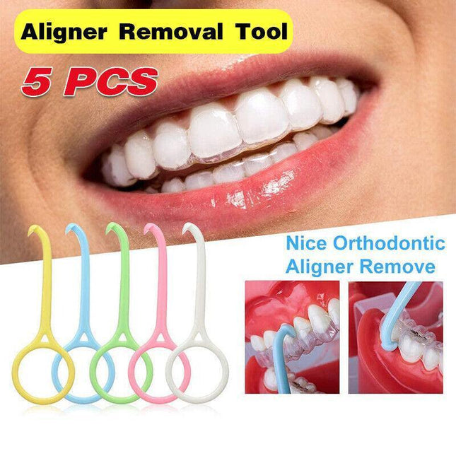 5Pcs Aligner Removal Tool Invisible Braces Extractor Tooth Hook For Adult Child - Aimall