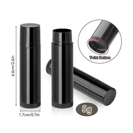 50pcs Lip Glaze Tubes Round Refillable PP Material Lip Balm Containers Red Tube