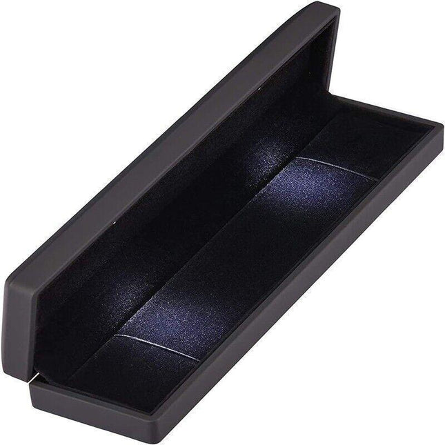 Led lighted Jewelry Necklace Box Case Jewellery Display Gift Ring Storage - Aimall