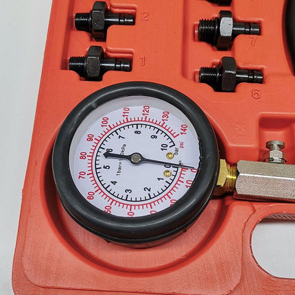 12pc Engine Oil Pressure Testing Gauge Diagnostic Auto Tool Set Kit Tester