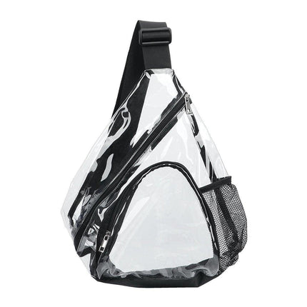 Transparent PVC Waterproof Backpack Crossbody Bag Casual Travel Shoulder Bag
