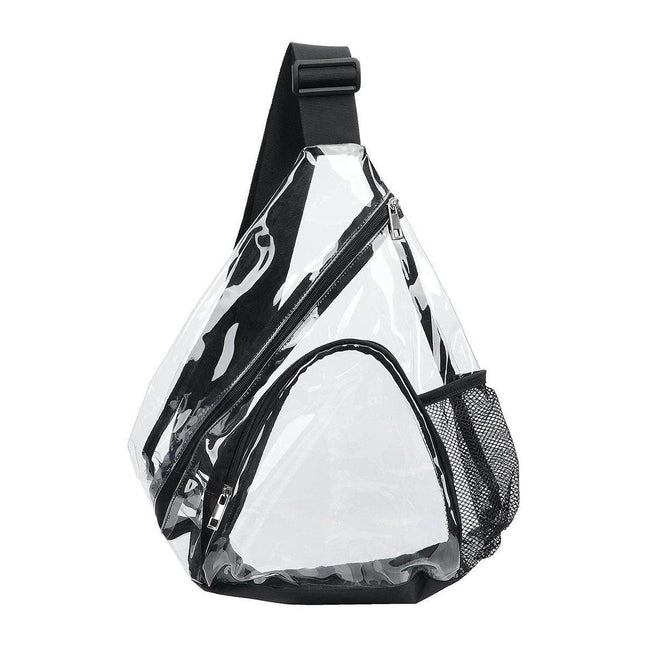 Transparent PVC Waterproof Backpack Crossbody Bag Casual Travel Shoulder Bag
