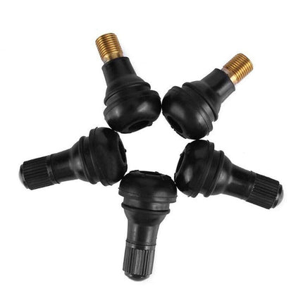 10x TR412 Car Auto Snap In Tyre Valve Rubber Tubeless Short Valve Stems - Aimall