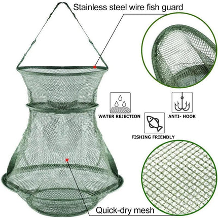 Fish Trap Crab Trap Nylon Mesh Fishing Trap Portable Fish Catcher Outdoor