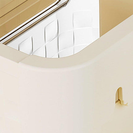 Wall Mounted Folding Wastebasket Space Saving for Kitchen Bathroom Household Use