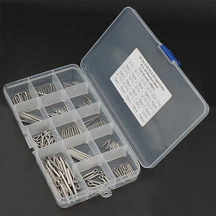 150PCS box 15 Kinds Stainless Steel Split Cotter Pins Assortment Kit Tools cherr - Aimall