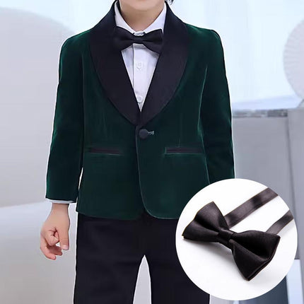 Solid Color Glossy Double-layer Children's Bow Tie Two-color Baby Korean Style Small - Aimall