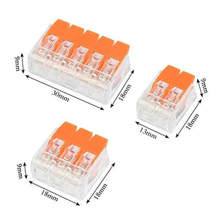75PCS 221 Electrical Connector Wire Block Clamp Terminal Cable 2/3/5Way HOT - Aimall