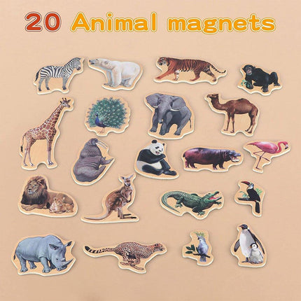 Animal Magnetic Fridge Stickers Educational Chalkboard Magnets for Kids Learning