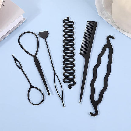 6X Hair Tools Set Design Styling Braiding Accessories DIY Girls Women Clip Pin - Aimall