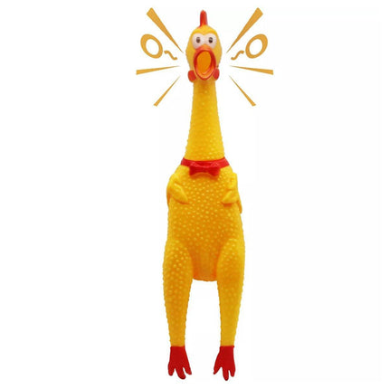 3PCS Squeaky Screaming Chicken Dog Toy Set Rubber Chew Toys for Pets in 3 Sizes