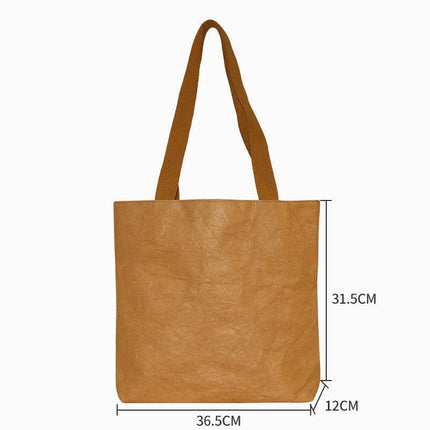 Waterproof Paper Tote Bag Large Capacity Lightweight Durable Fashionable Carry