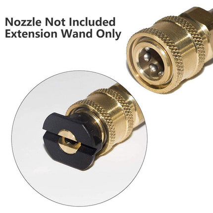 2pcs High Pressure Washer Extension Rod Stainless Steel Power Spray Gun Tool
