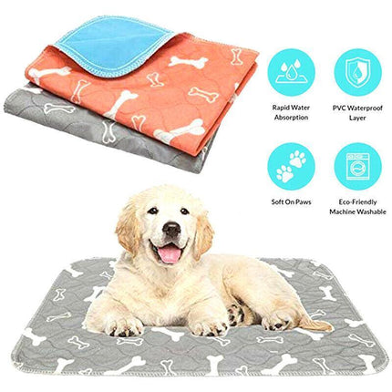 Orange Washable Pet Dog Cat Training Pee Pads Cushion Bed Absorbent Mat - Aimall