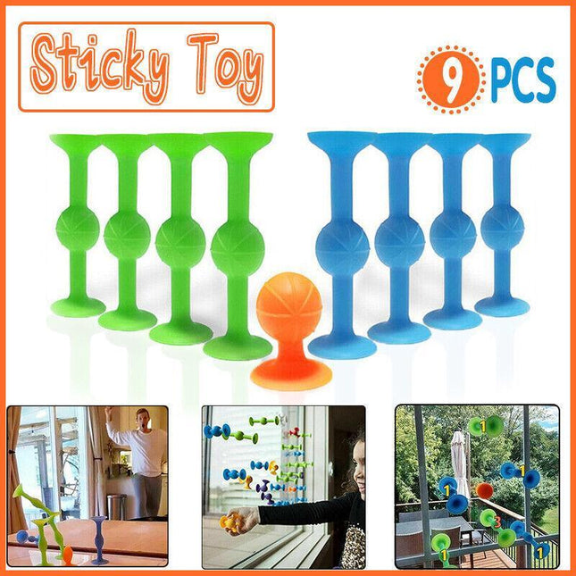9x Pop Sucker Darts Throwing Family Interactive Toy Trickshot Stick Table Game - Aimall