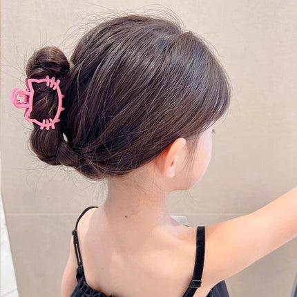 6pcs Metal Hollow Cat Ear Hair Clips Half Updo Plate Headdress Hair Accessories