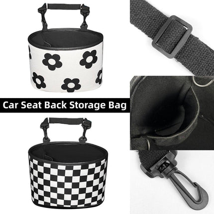 Car Seatback Trash Can Multifunctional Hanging Storage Box Clutter Organisation