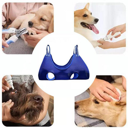 M Size Hammock Helper Pet Dog Cat Grooming Restraint Bags for Bathing Trimming Nail - Aimall