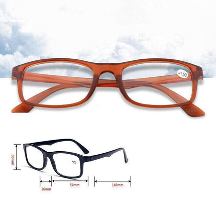 Black 6 Pairs Mens Ladies Wayfarer Frame Magnifying Reading Glasses Nerd Spectacl - Aimall