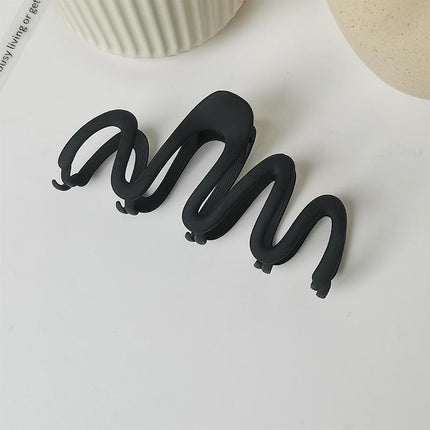 Wave Shark Clip Hair Clip Matte Shark Clip Ponytail Hairpin Crab Simple DIY - Aimall
