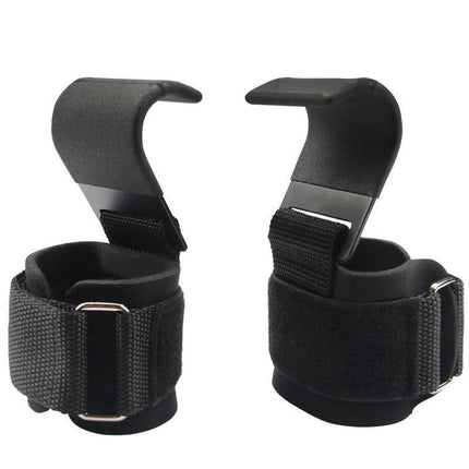 WEIGHT LIFTING POWER HOOKS POWER GRIPS WRIST SUPPORT BAR STRAPS GYM HOOK GLOVES Aimall