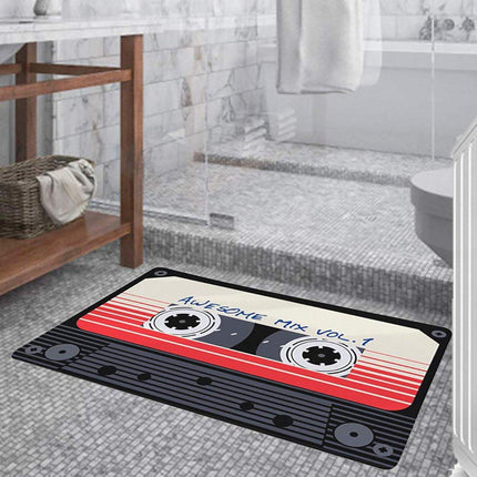 Absorbent Non-Slip Camera Bathroom Floor Mat Family Entry Door Mat Home Rug