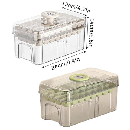 Large Capacity Food Grade Ice Cube Mold with Lid Household Ice Storage Box