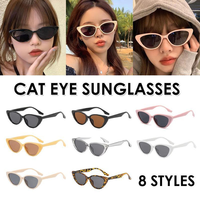 Unisex Womens Mens Retro Rapper Vintage Cat Eye Round Glasses Fashion Sunglasses - Aimall