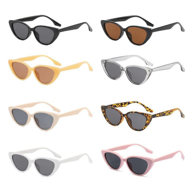 Unisex Womens Mens Retro Rapper Vintage Cat Eye Round Glasses Fashion Sunglasses - Aimall