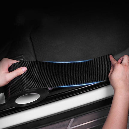 3PCS 3M Carbon Fiber Car Sticker Door Sill Anti-Scratch Tape DIY Protection Film - Aimall